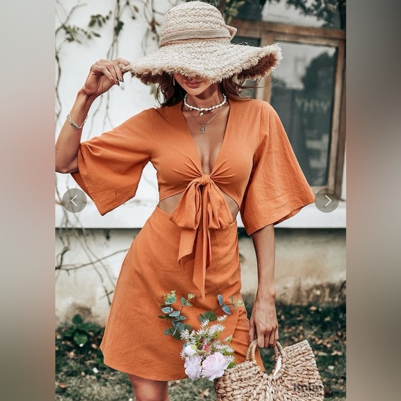 Boho Tie Front Mini - Picture 2 of 4